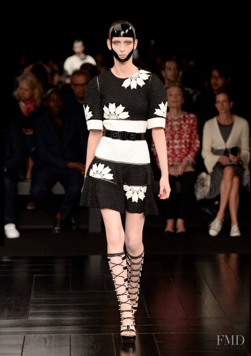 Waleska Gorczevski featured in  the Alexander McQueen fashion show for Spring/Summer 2015