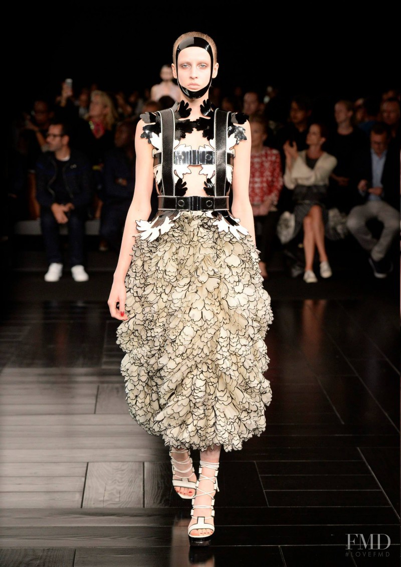 Anine Van Velzen featured in  the Alexander McQueen fashion show for Spring/Summer 2015