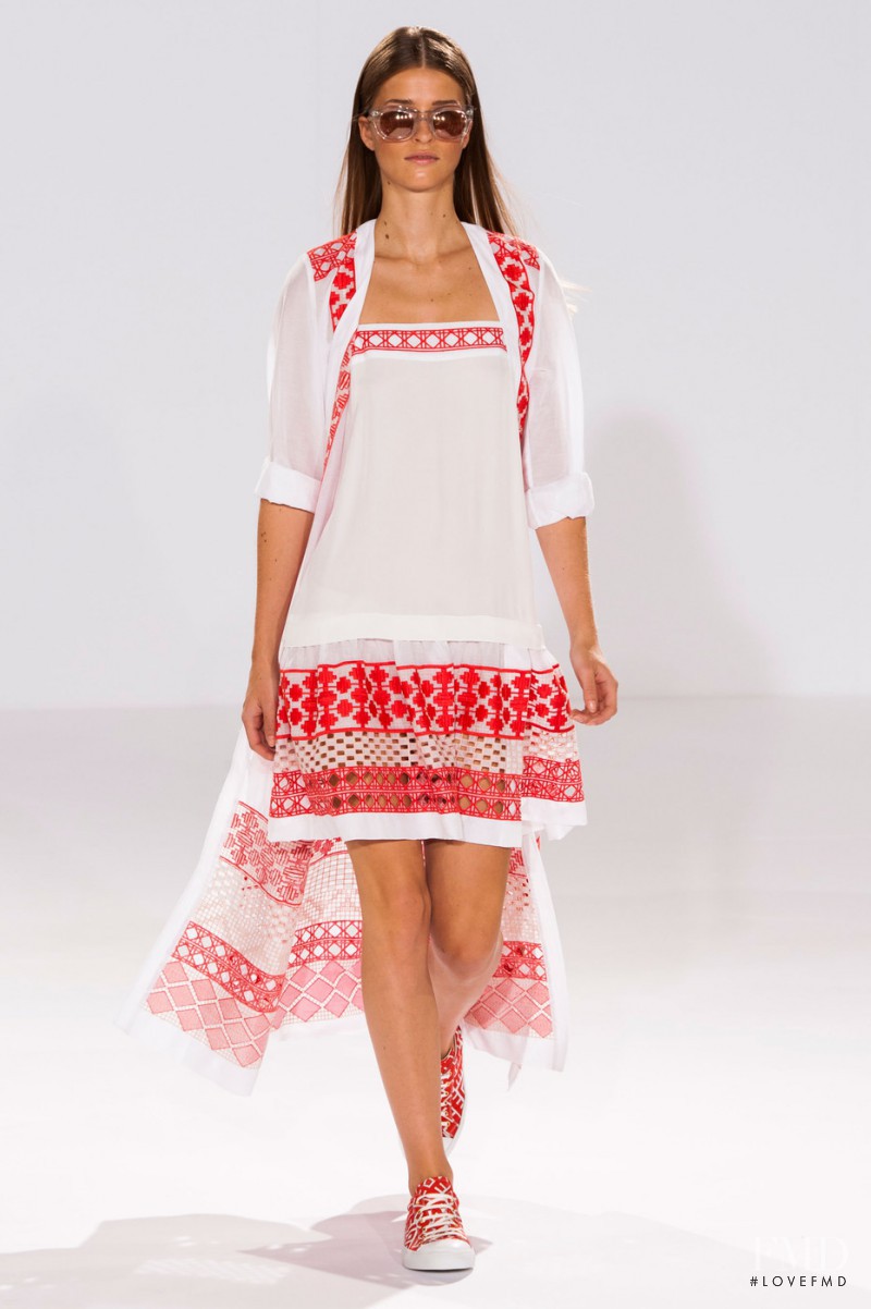 Regitze Harregaard Christensen featured in  the Temperley London fashion show for Spring/Summer 2015