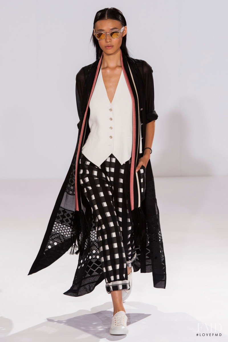 Meng Meng Wei featured in  the Temperley London fashion show for Spring/Summer 2015