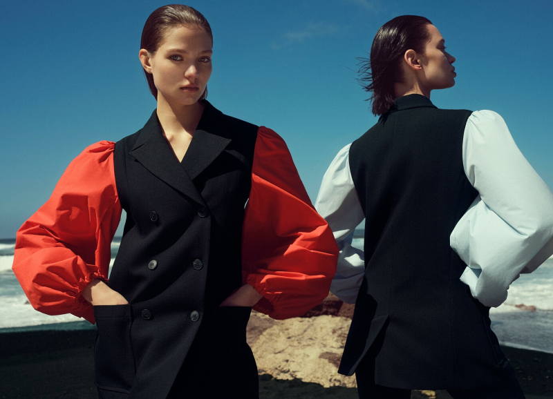 Alesya Kafelnikova featured in  the Maag advertisement for Spring 2022