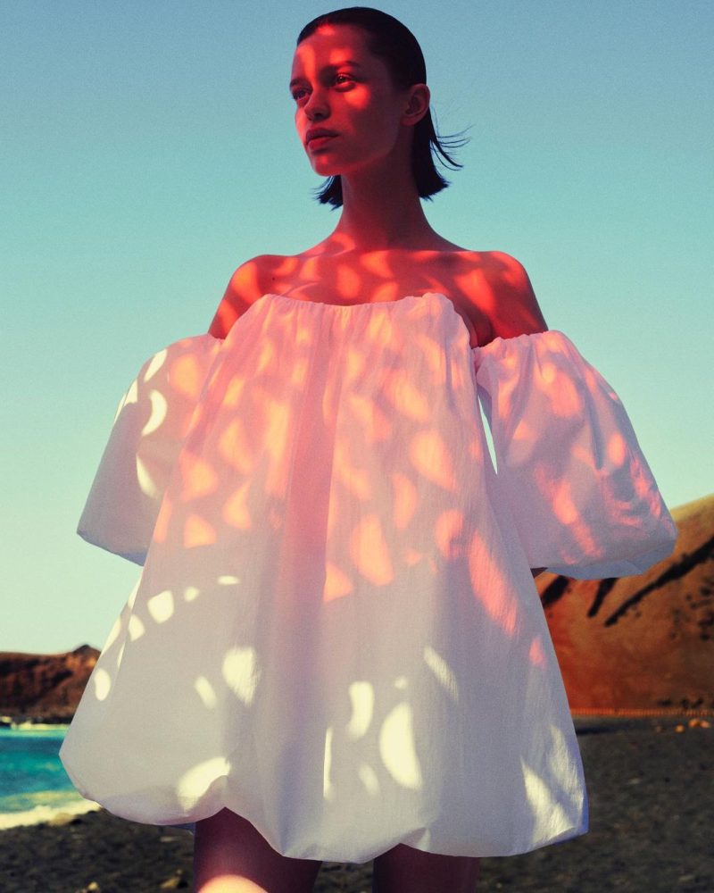 Maria Keidj featured in  the Maag advertisement for Spring 2022
