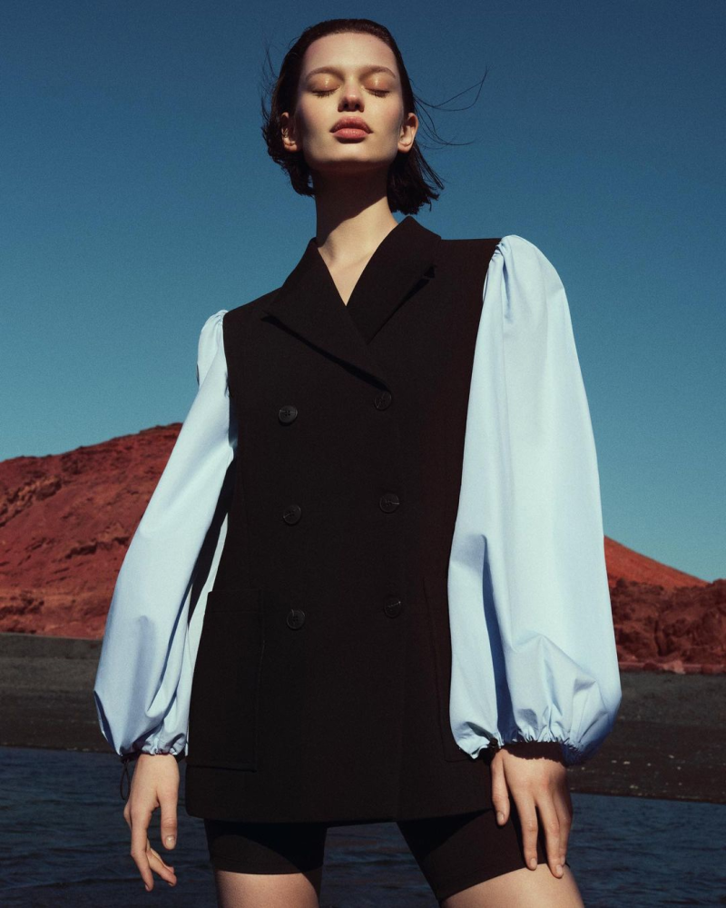 Maria Keidj featured in  the Maag advertisement for Spring 2022