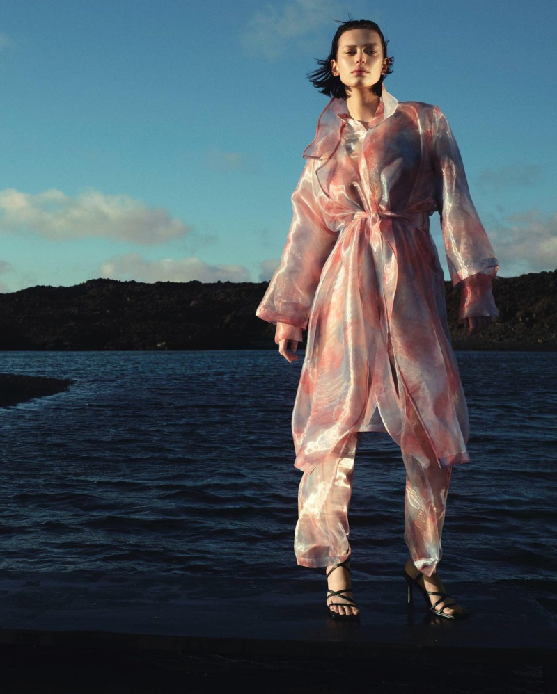 Maria Keidj featured in  the Maag advertisement for Spring 2022