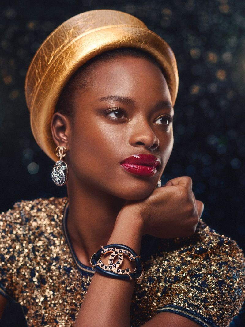 Mayowa Nicholas featured in  the Chanel Beauty advertisement for Holiday 2019