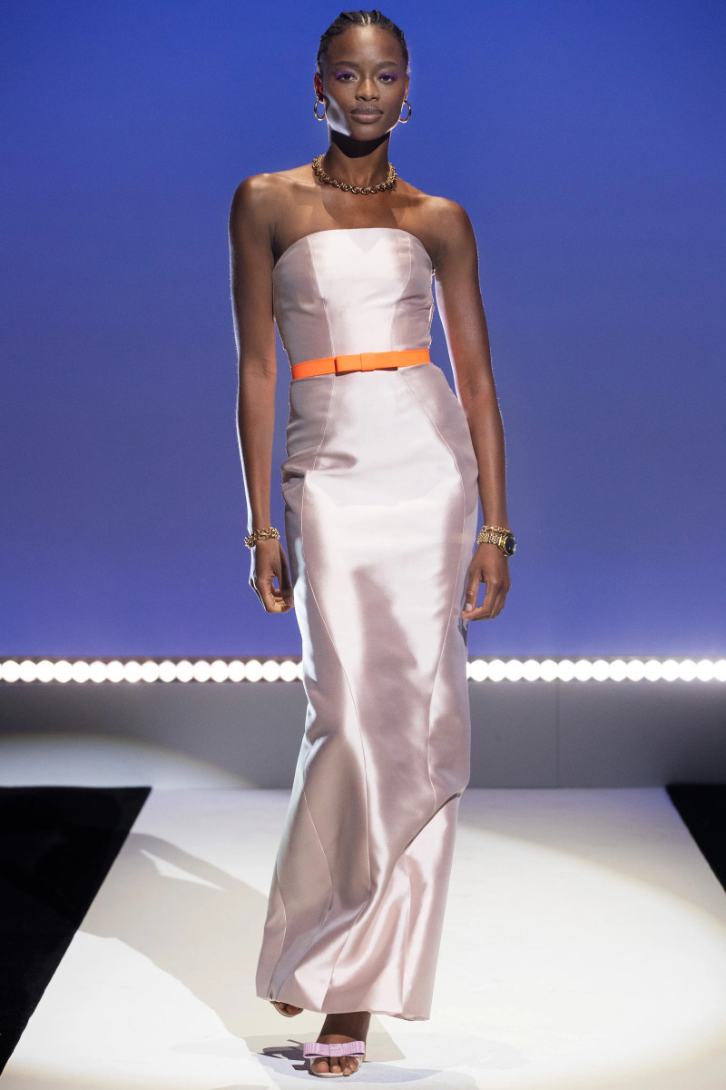 Mayowa Nicholas featured in  the Brandon Maxwell fashion show for Spring/Summer 2021