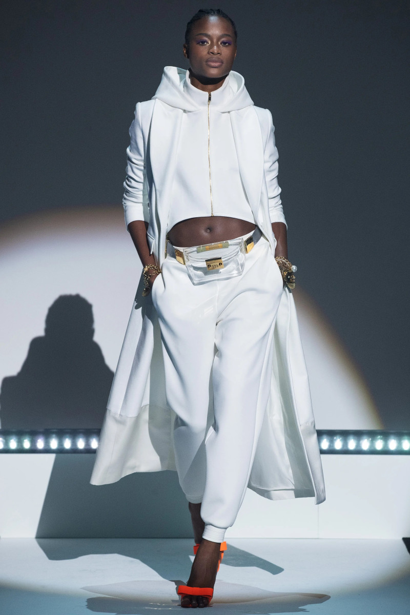 Mayowa Nicholas featured in  the Brandon Maxwell fashion show for Spring/Summer 2021