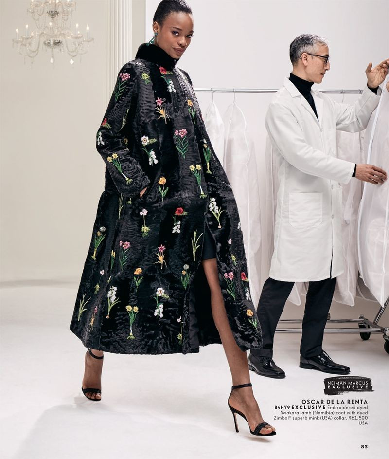Mayowa Nicholas featured in  the Neiman Marcus Exclusive lookbook for Fall 2018