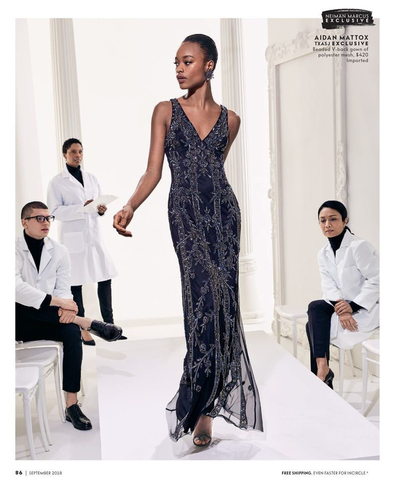 Mayowa Nicholas featured in  the Neiman Marcus Exclusive lookbook for Fall 2018
