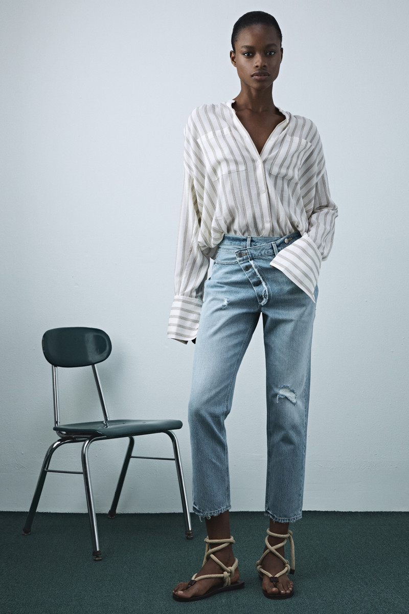 Mayowa Nicholas featured in  the Frame Denim lookbook for Pre-Fall 2019
