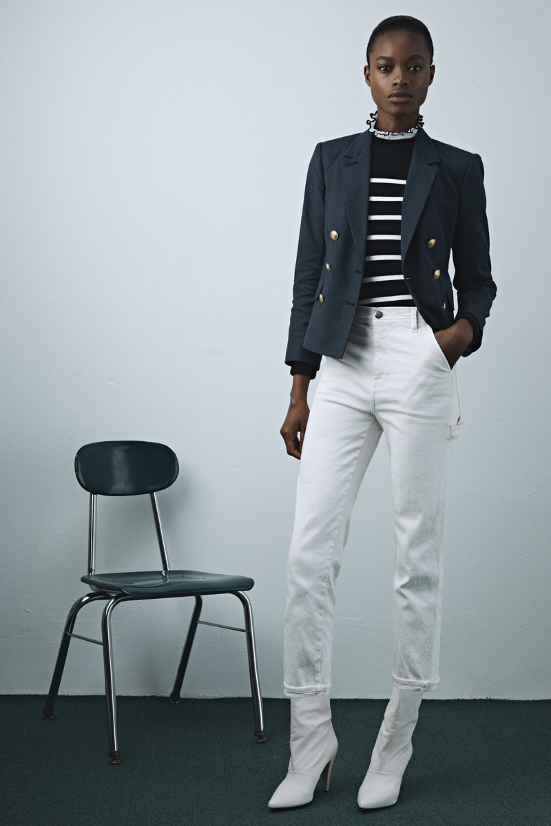 Mayowa Nicholas featured in  the Frame Denim lookbook for Pre-Fall 2019