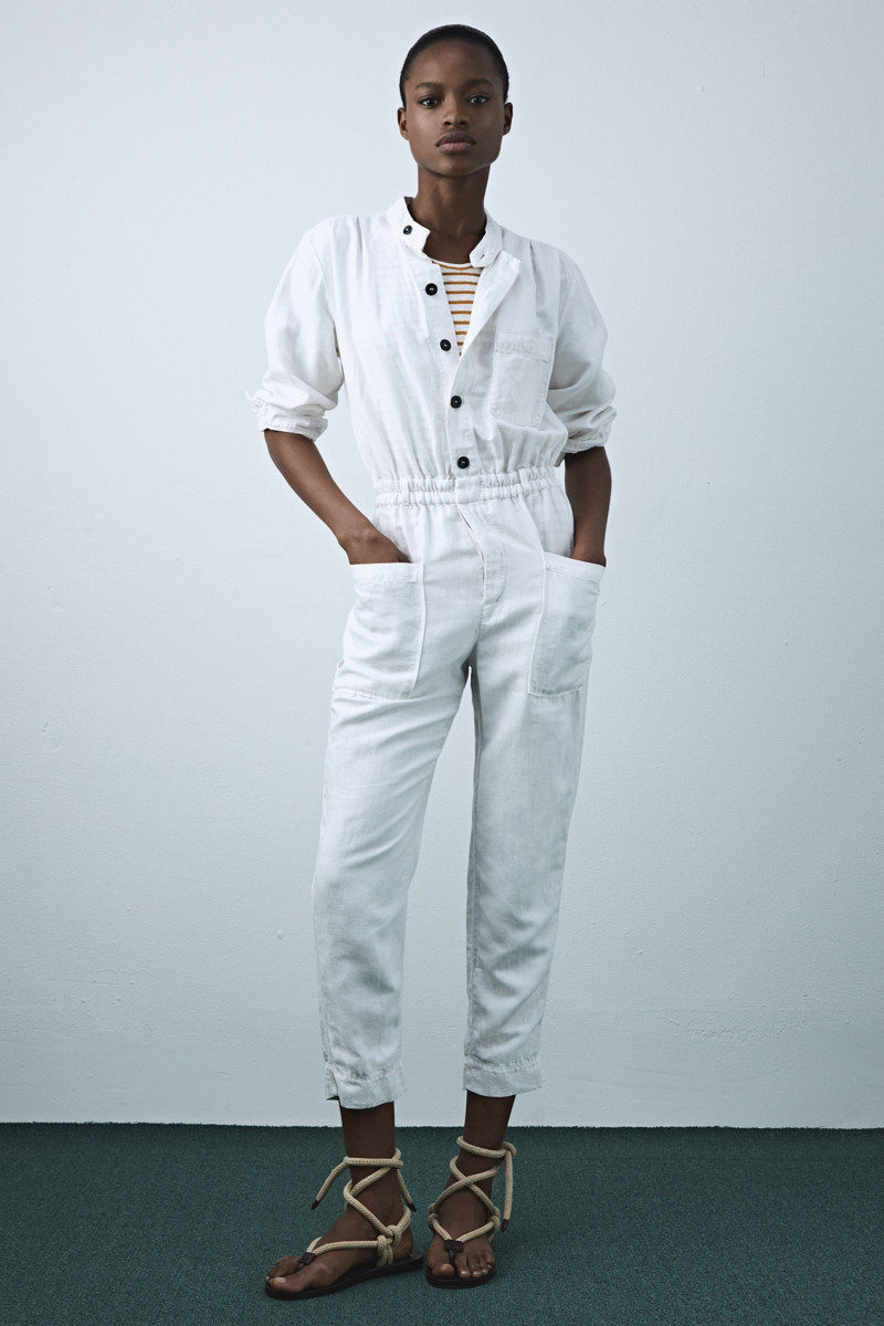 Mayowa Nicholas featured in  the Frame Denim lookbook for Pre-Fall 2019
