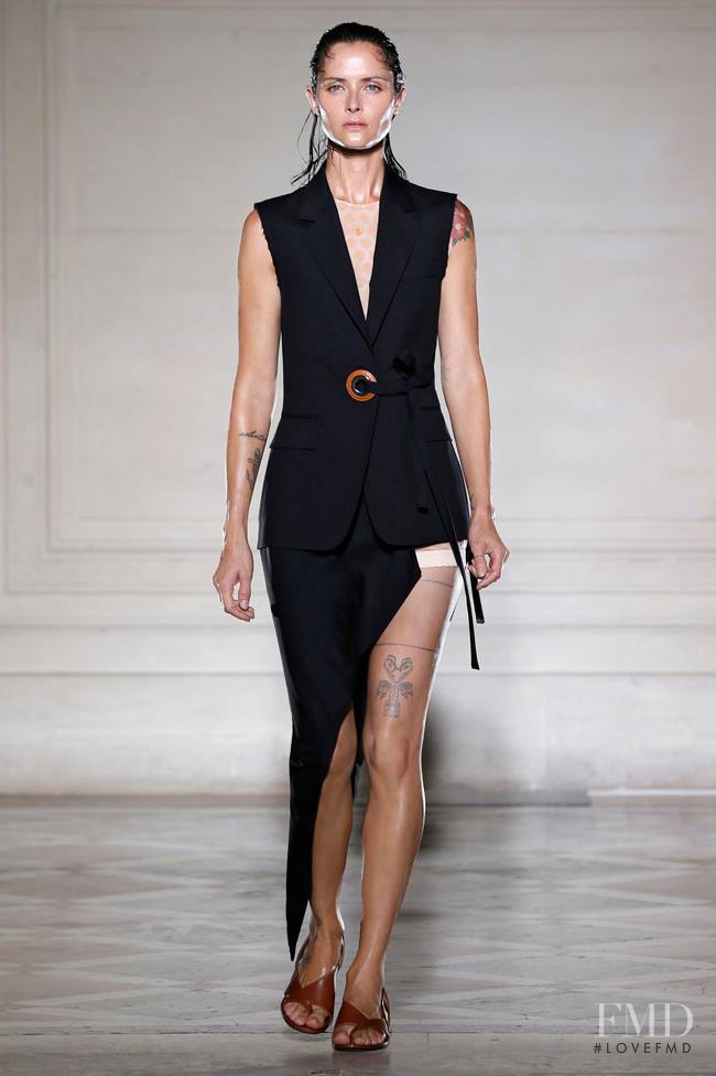 Tasha Tilberg featured in  the Maison Martin Margiela Défilé fashion show for Spring/Summer 2015