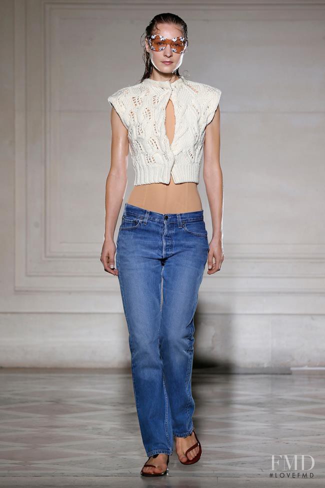 Erika Wall featured in  the Maison Martin Margiela Défilé fashion show for Spring/Summer 2015