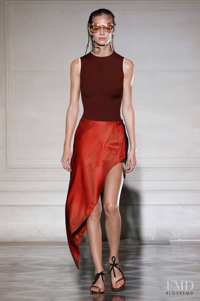 Ine Neefs featured in  the Maison Martin Margiela Défilé fashion show for Spring/Summer 2015