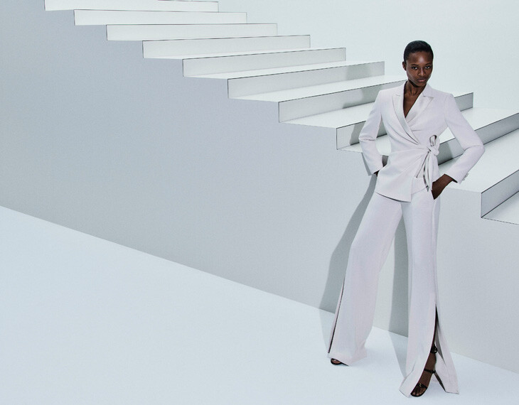 Mayowa Nicholas featured in  the Max Mara Capsule Collection advertisement for Autumn/Winter 2019