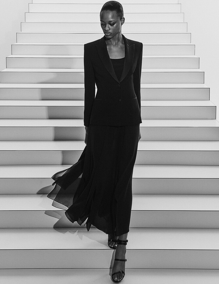 Mayowa Nicholas featured in  the Max Mara Capsule Collection advertisement for Autumn/Winter 2019