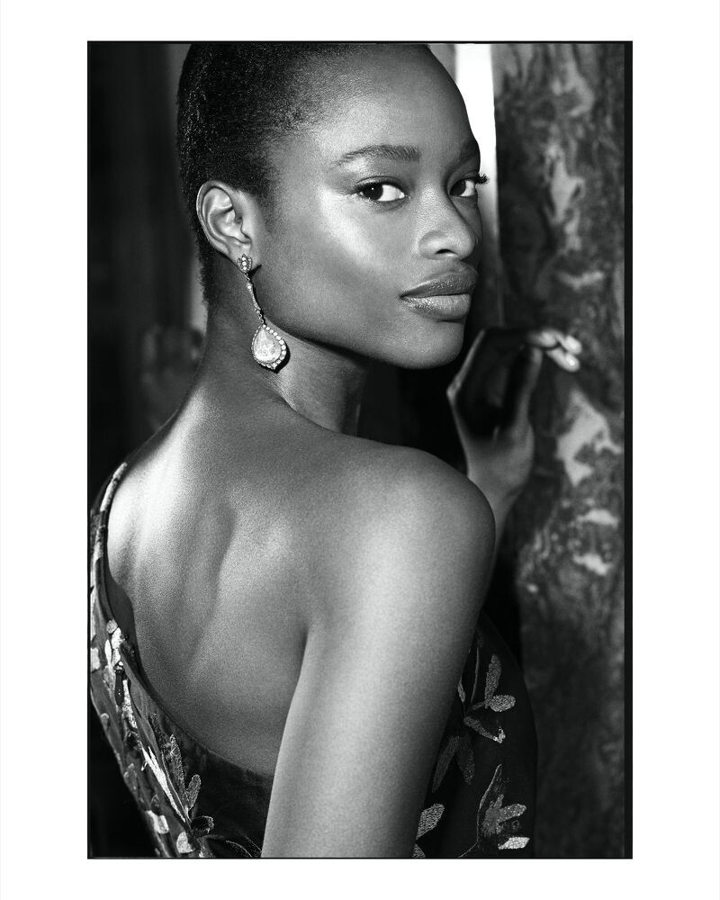 Mayowa Nicholas featured in  the Bergdorf Goodman advertisement for Spring/Summer 2020