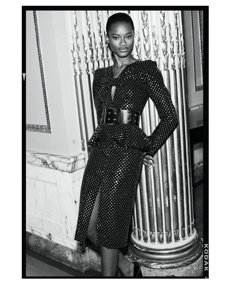 Mayowa Nicholas featured in  the Bergdorf Goodman advertisement for Spring/Summer 2020