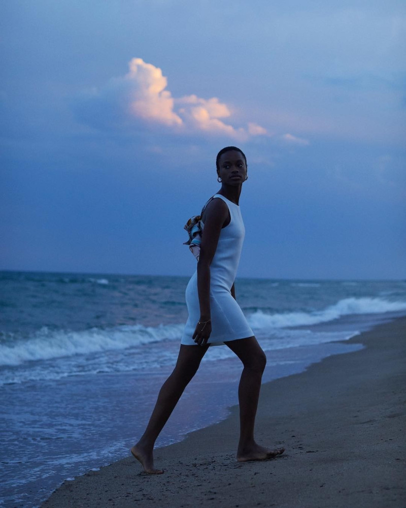 Mayowa Nicholas featured in  the Mango advertisement for Pre-Fall 2018