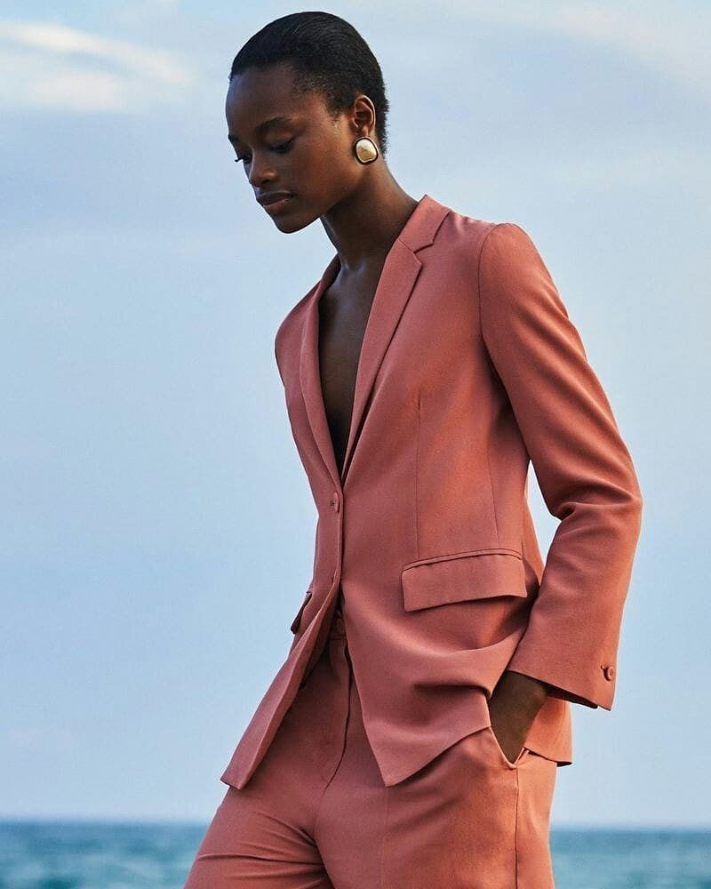 Mayowa Nicholas featured in  the Mango advertisement for Pre-Fall 2018