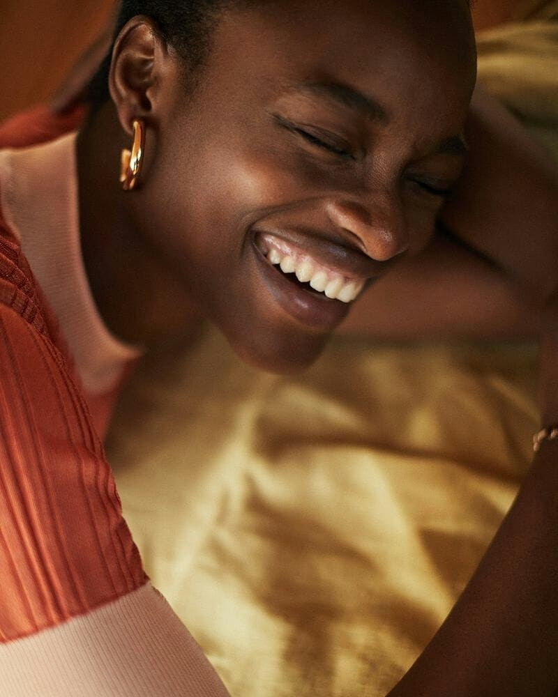 Mayowa Nicholas featured in  the Mango advertisement for Pre-Fall 2018