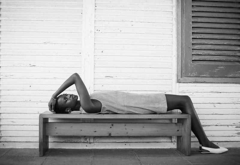 Mayowa Nicholas featured in  the Mango advertisement for Pre-Fall 2018