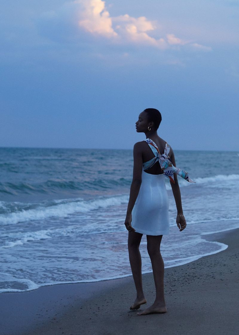 Mayowa Nicholas featured in  the Mango advertisement for Pre-Fall 2018