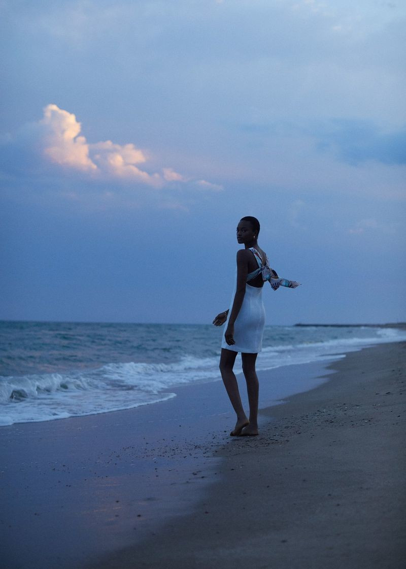 Mayowa Nicholas featured in  the Mango advertisement for Pre-Fall 2018