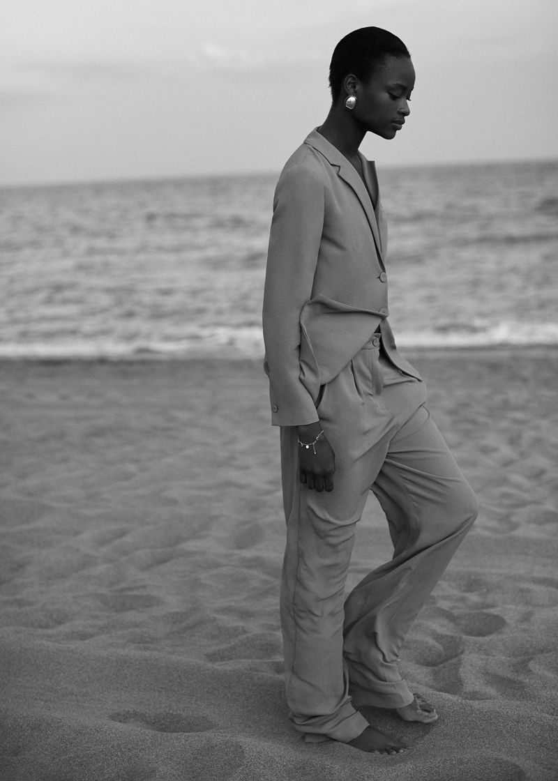 Mayowa Nicholas featured in  the Mango advertisement for Pre-Fall 2018
