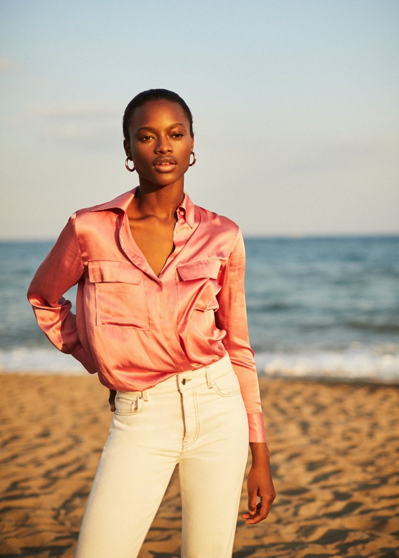 Mayowa Nicholas featured in  the Mango advertisement for Pre-Fall 2018