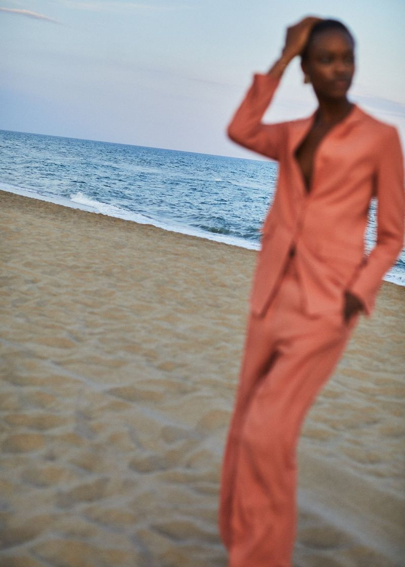 Mayowa Nicholas featured in  the Mango advertisement for Pre-Fall 2018