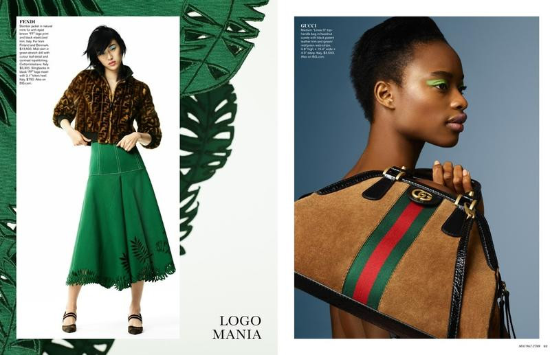 Mayowa Nicholas featured in  the Bergdorf Goodman lookbook for Spring 2018
