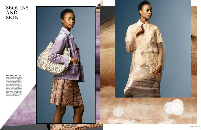 Mayowa Nicholas featured in  the Bergdorf Goodman lookbook for Spring 2018