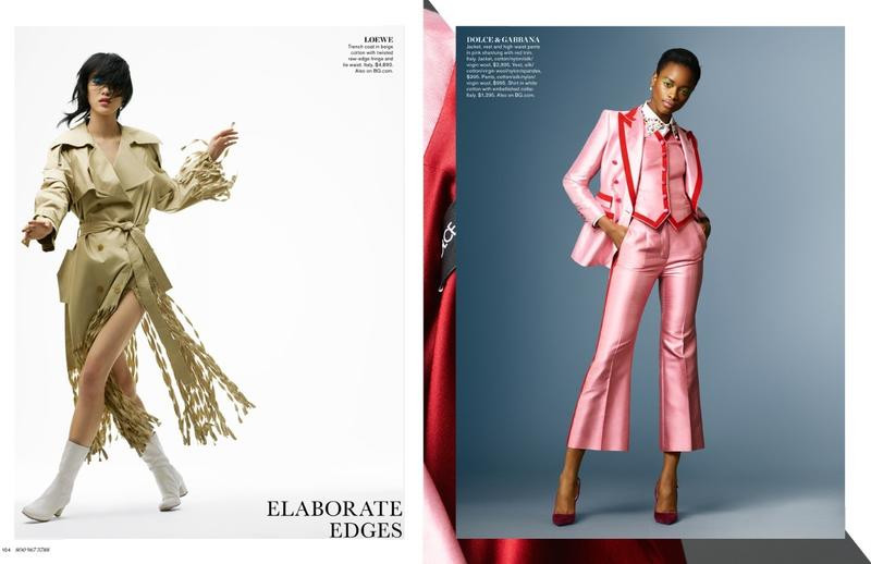 Mayowa Nicholas featured in  the Bergdorf Goodman lookbook for Spring 2018