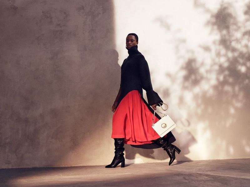Mayowa Nicholas featured in  the Net-a-Porter advertisement for Autumn/Winter 2017