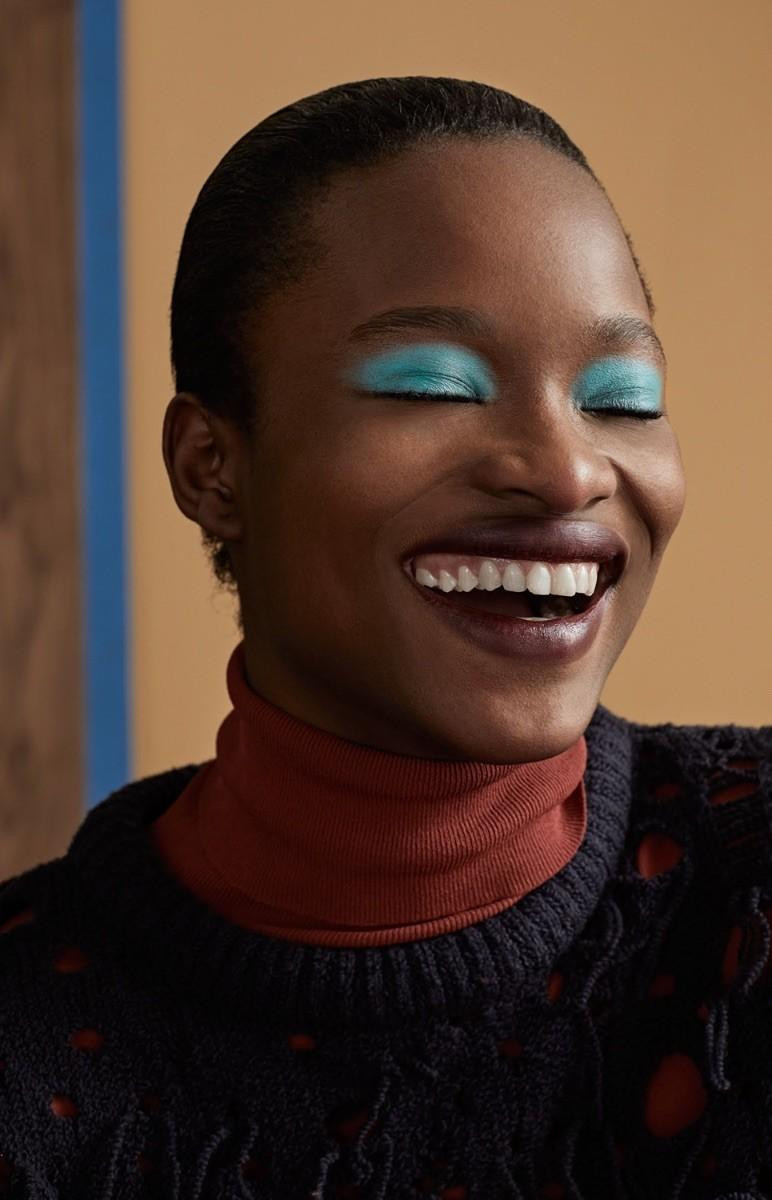 Mayowa Nicholas featured in  the DKNY lookbook for Pre-Fall 2017