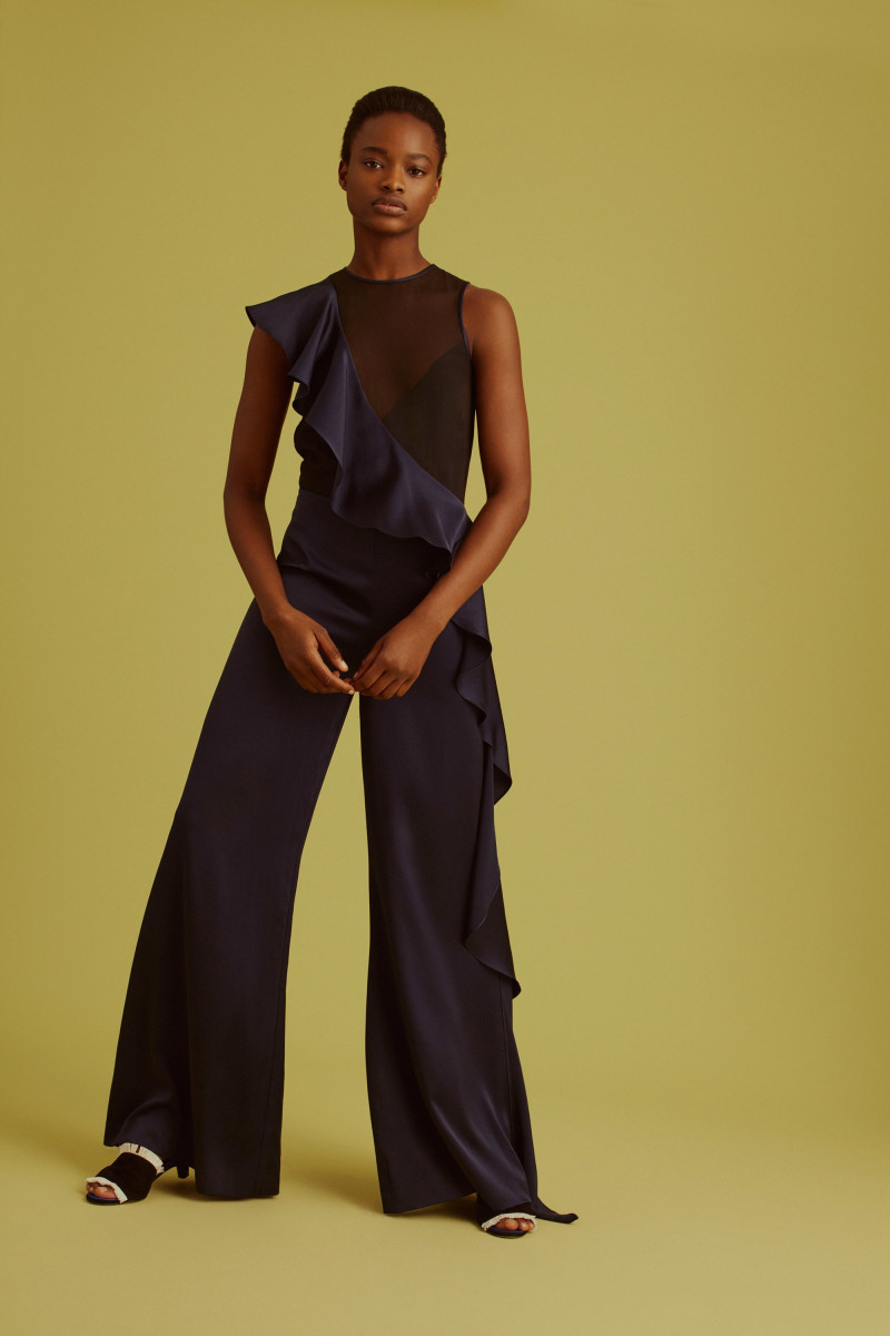 Mayowa Nicholas featured in  the Diane Von Furstenberg lookbook for Pre-Fall 2017