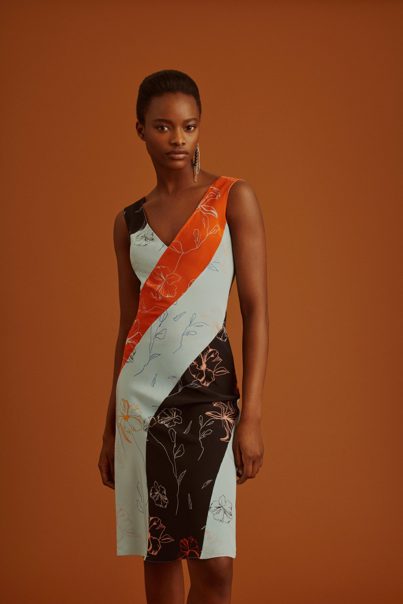 Mayowa Nicholas featured in  the Diane Von Furstenberg lookbook for Pre-Fall 2017