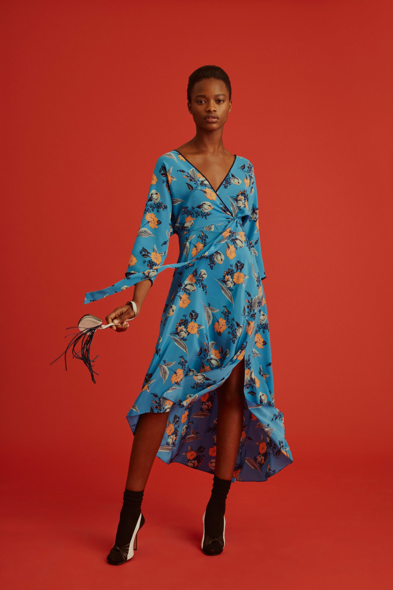 Mayowa Nicholas featured in  the Diane Von Furstenberg lookbook for Pre-Fall 2017