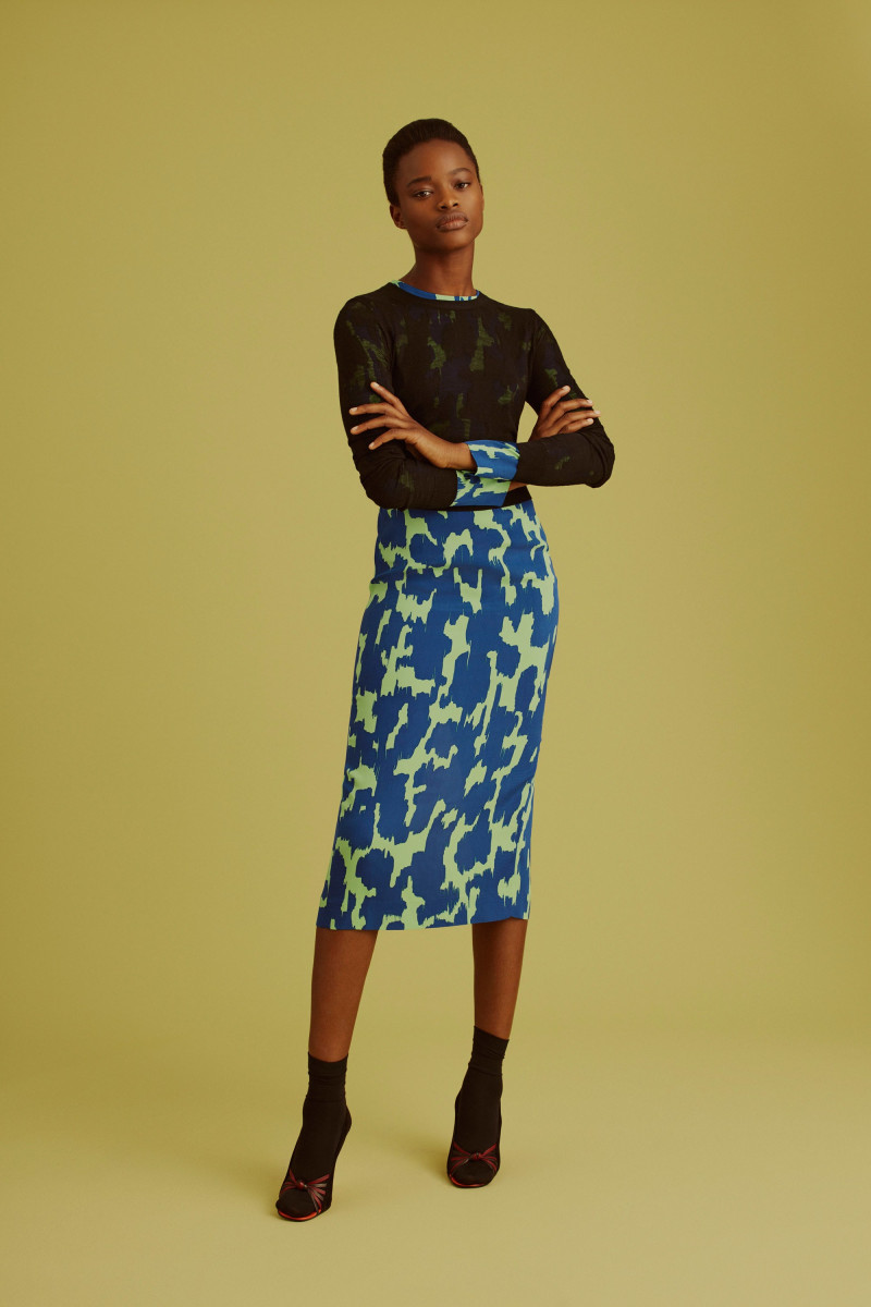 Mayowa Nicholas featured in  the Diane Von Furstenberg lookbook for Pre-Fall 2017