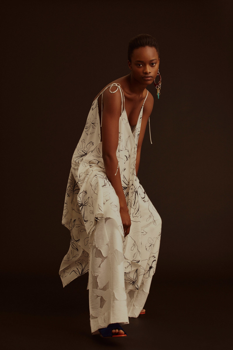 Mayowa Nicholas featured in  the Diane Von Furstenberg lookbook for Pre-Fall 2017