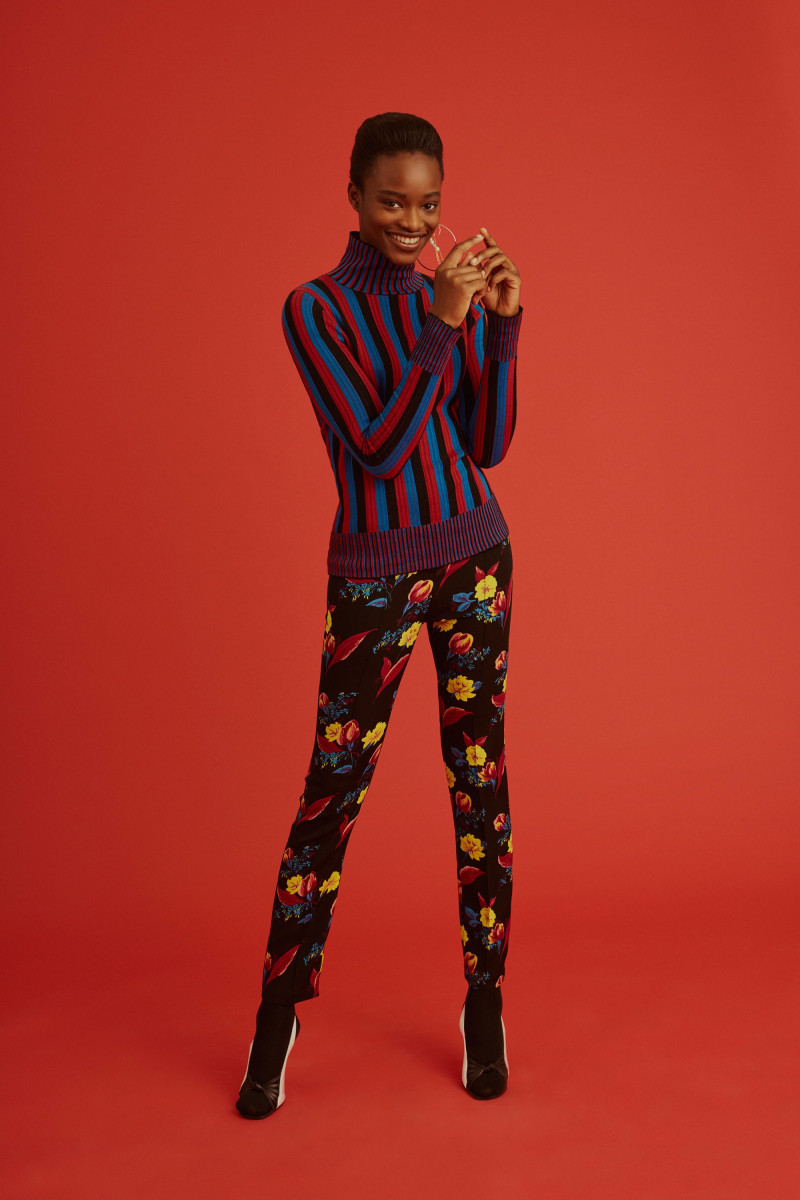 Mayowa Nicholas featured in  the Diane Von Furstenberg lookbook for Pre-Fall 2017