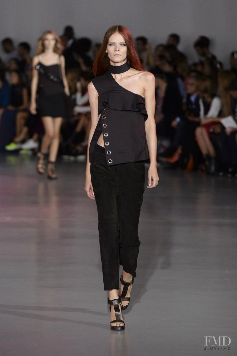 Irina Kravchenko featured in  the Costume National fashion show for Spring/Summer 2015