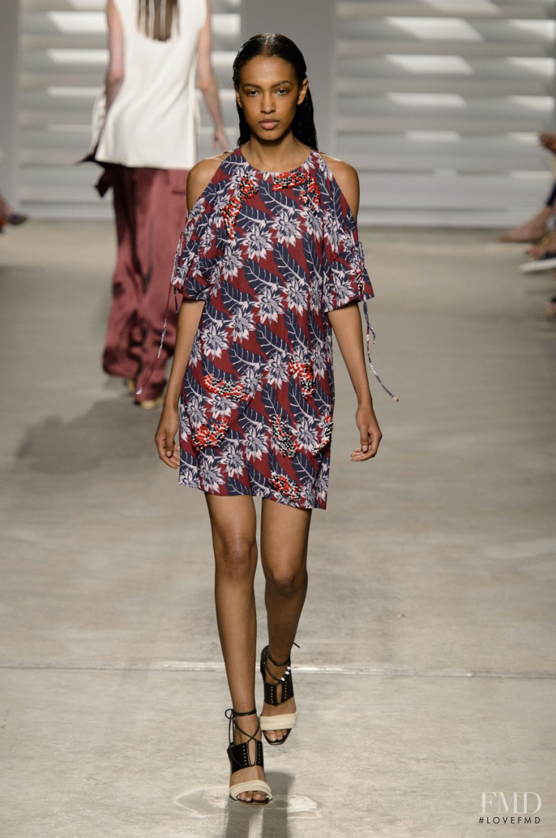 Alewya Demmisse featured in  the Thakoon fashion show for Spring/Summer 2015