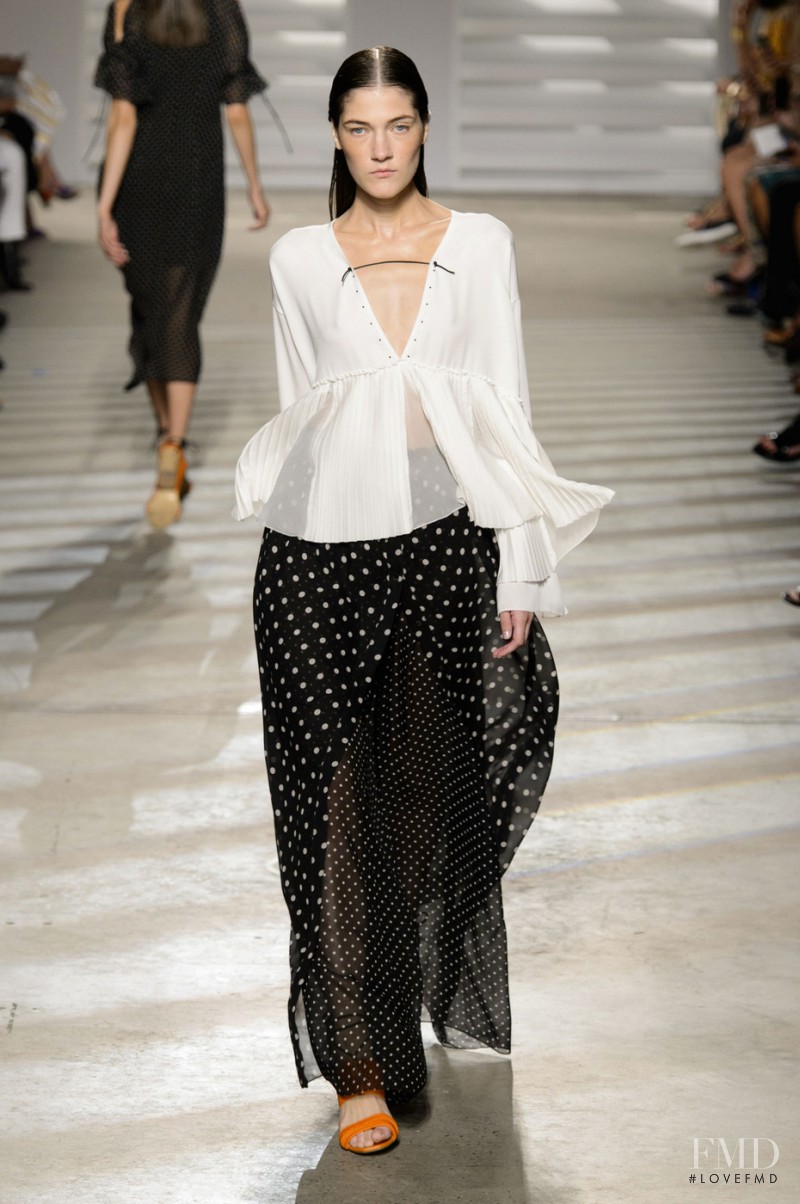 Liene Podina featured in  the Thakoon fashion show for Spring/Summer 2015
