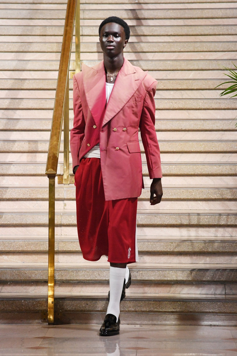Lamine Lo featured in  the Willy Chavarria fashion show for Spring/Summer 2024