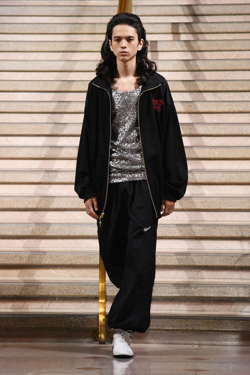 Ryu Aguilar featured in  the Willy Chavarria fashion show for Spring/Summer 2024