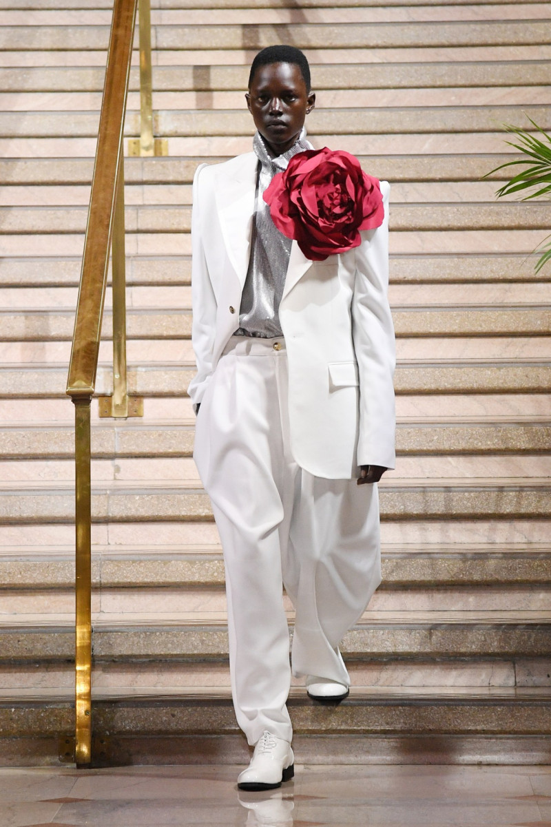 Alaato Jazyper featured in  the Willy Chavarria fashion show for Spring/Summer 2024