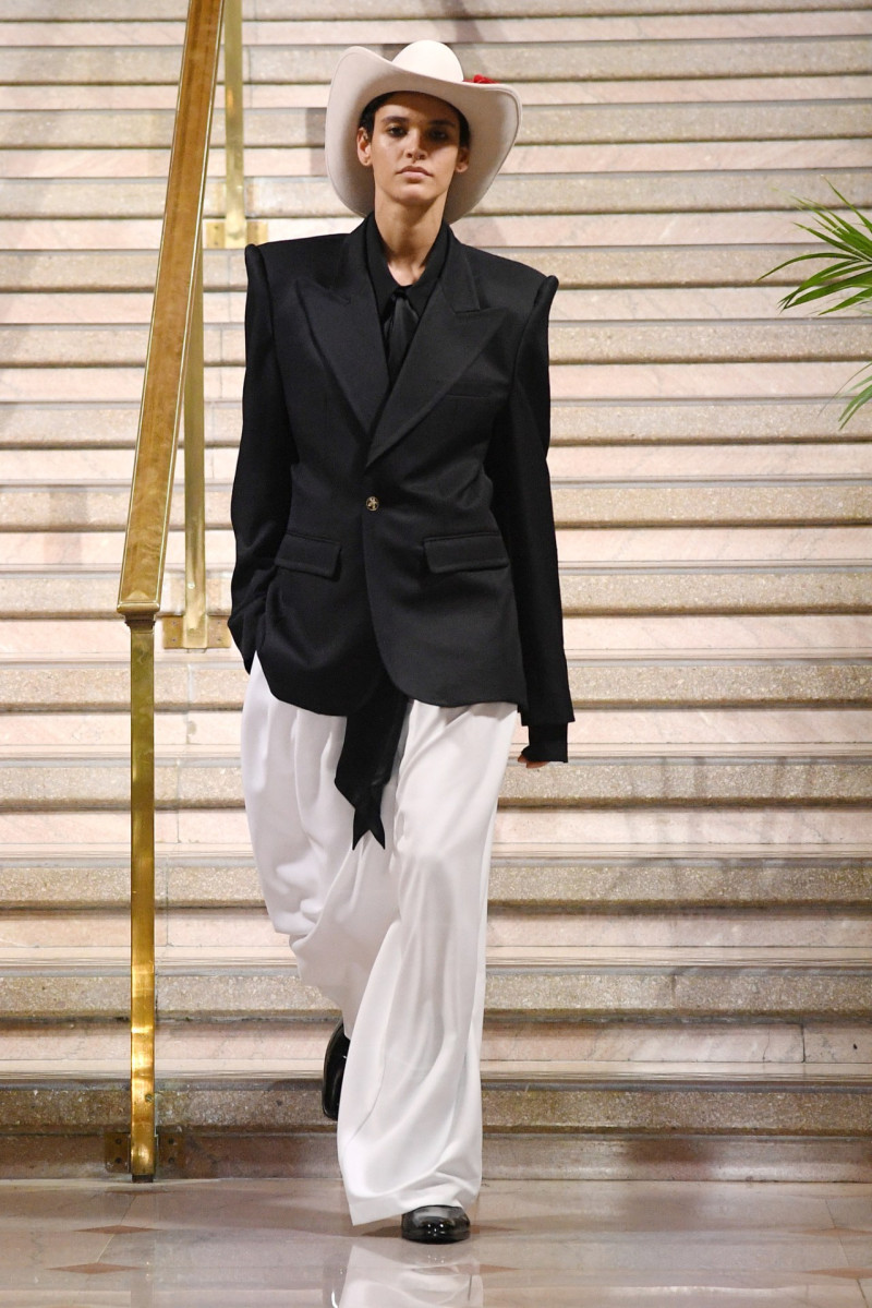 Kerolyn Soares featured in  the Willy Chavarria fashion show for Spring/Summer 2024